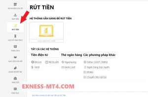 Hướng dẫn rút tiền Exness